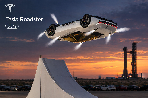 Tesla Roadster mới biết bay, 0-60 mph dưới 1 giây, sản xuất 2028