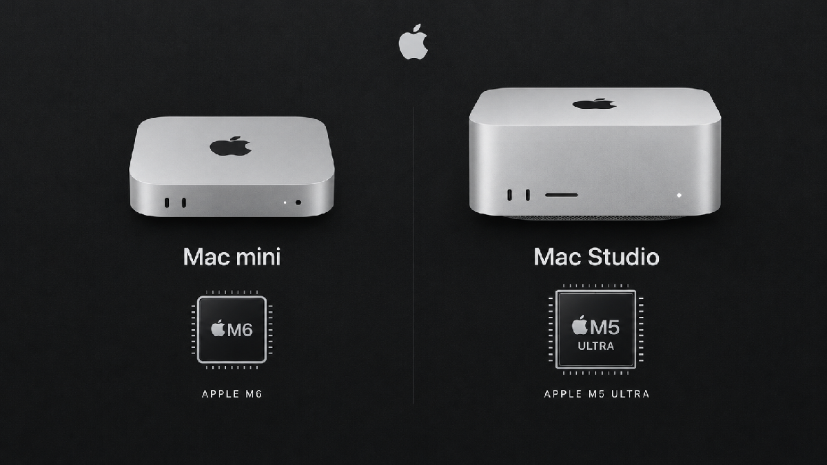 So sánh chip M6 Mac mini và M5 Ultra Mac Studio