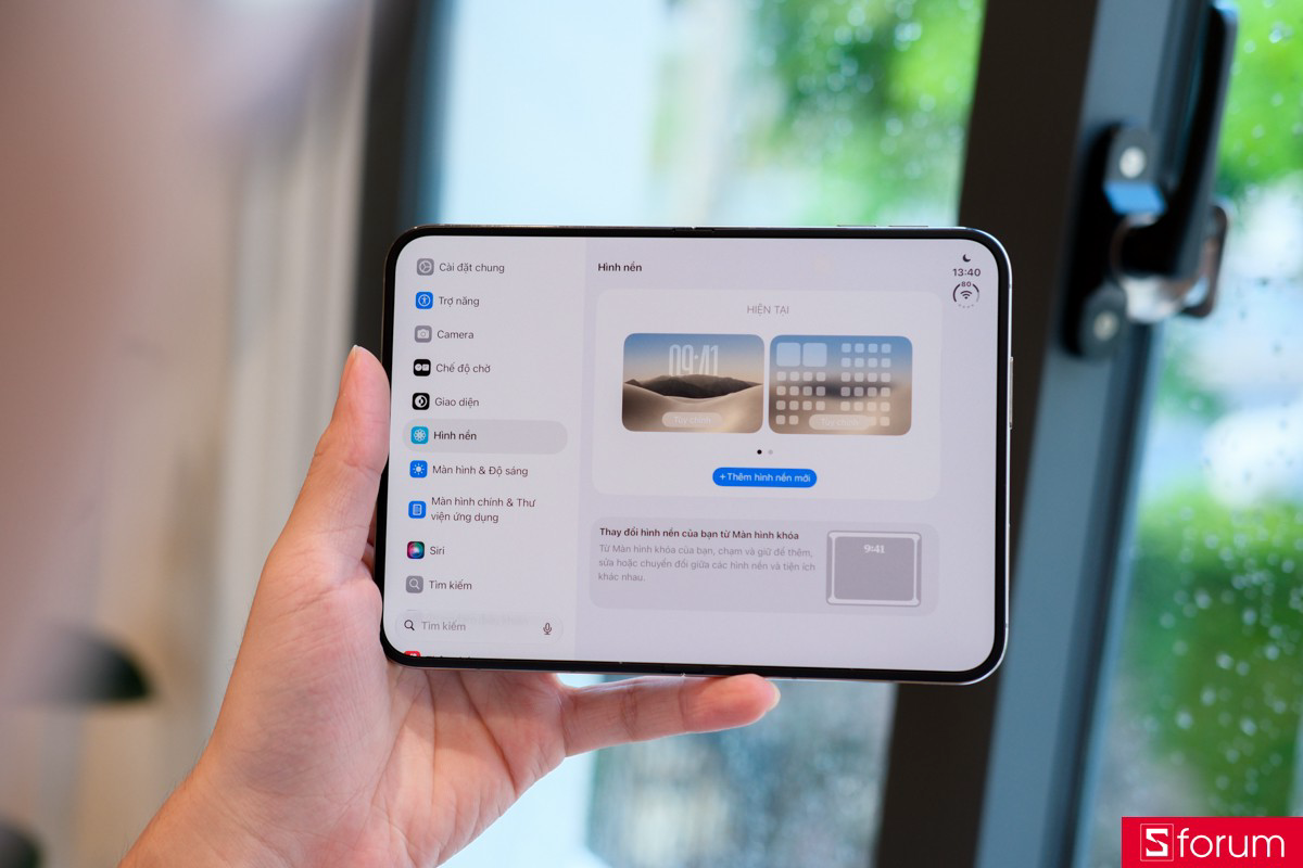Giao diện Cài đặt tận dụng màn hình lớn của iPhone Duo