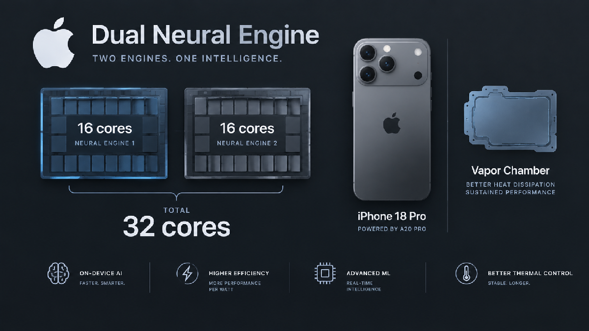 Dual Neural Engine và vapor chamber