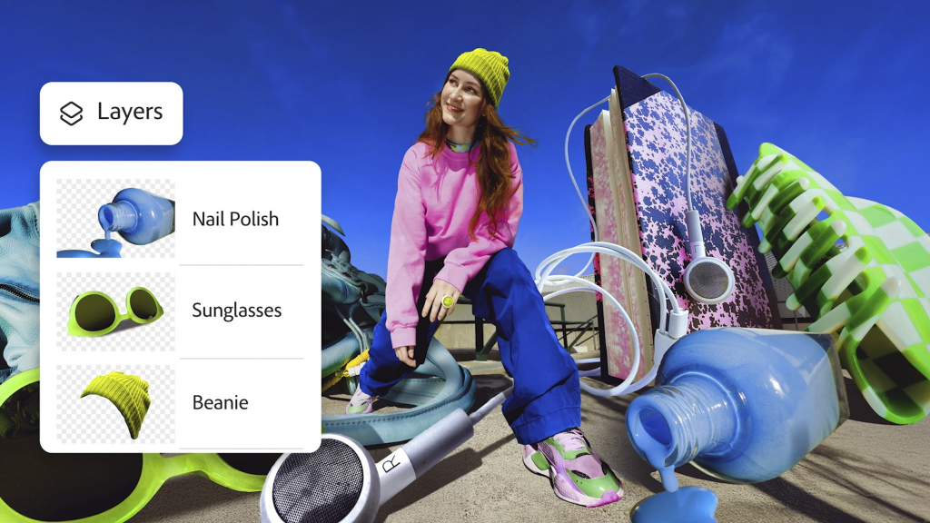 Minh họa tính năng AI Firefly trong Photoshop Mobile