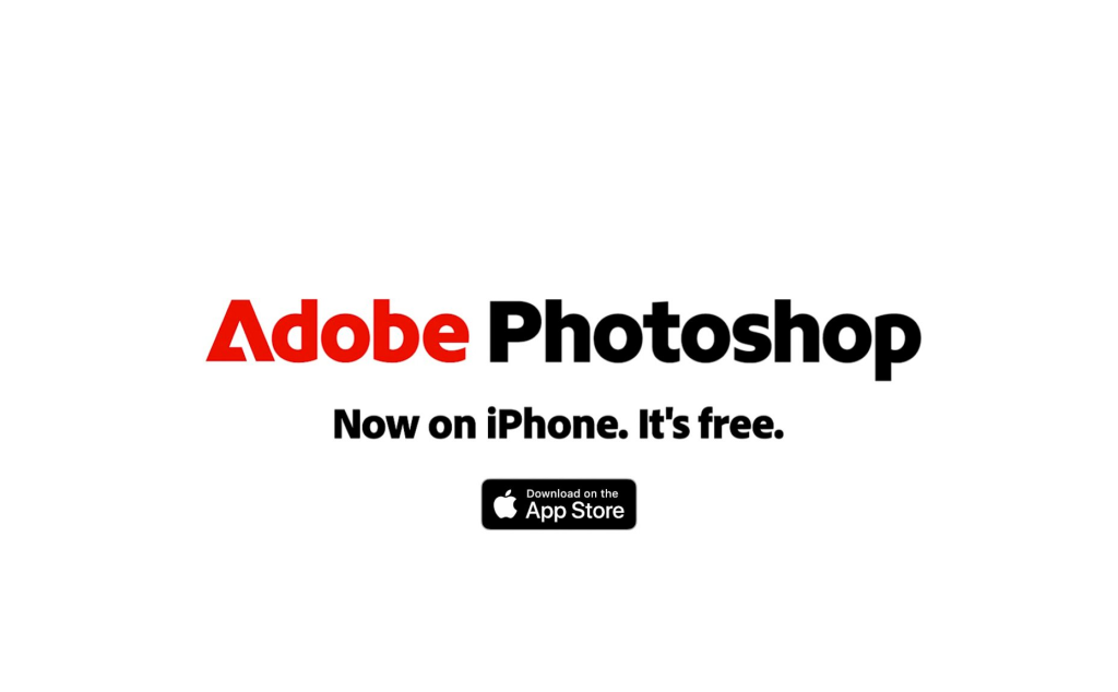 Giao diện làm việc của Photoshop Mobile trên iPhone
